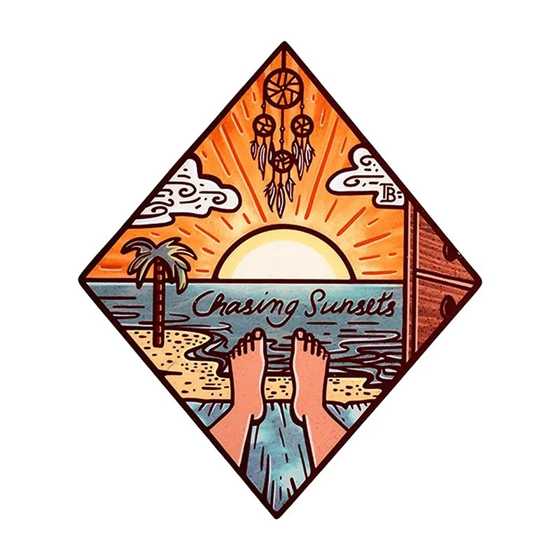 Y574 # для ловли солнца Vanlife автомобильные наклейки креативные устойчивые к царапинам наклейки креативный декор для ноутбука с фургоном