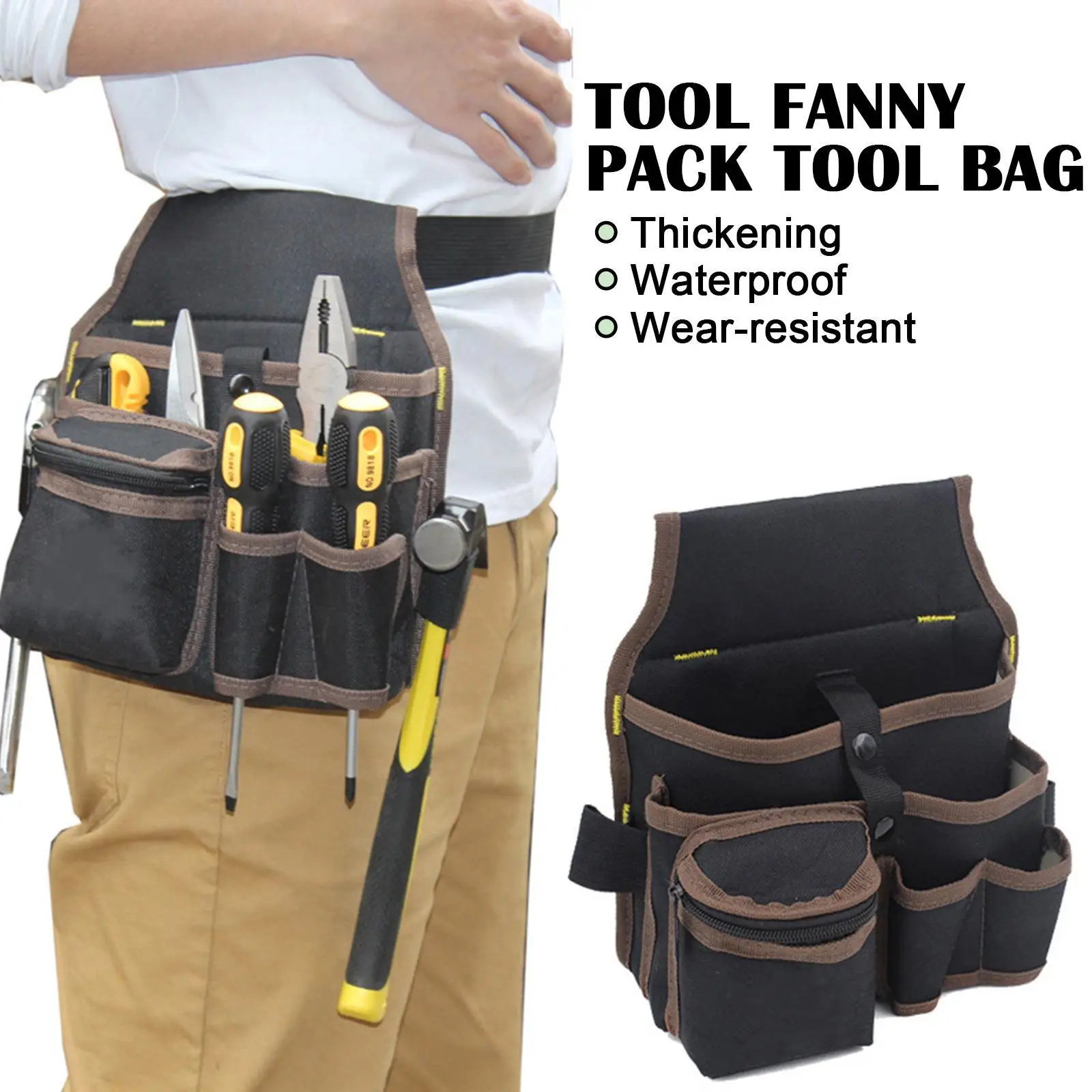 

9 in 1 Tool Belt Screwdriver Utility Kit Holder Top Quality polyesterFabric Tool Bag Electrician Waist Pocket Pouch Bag