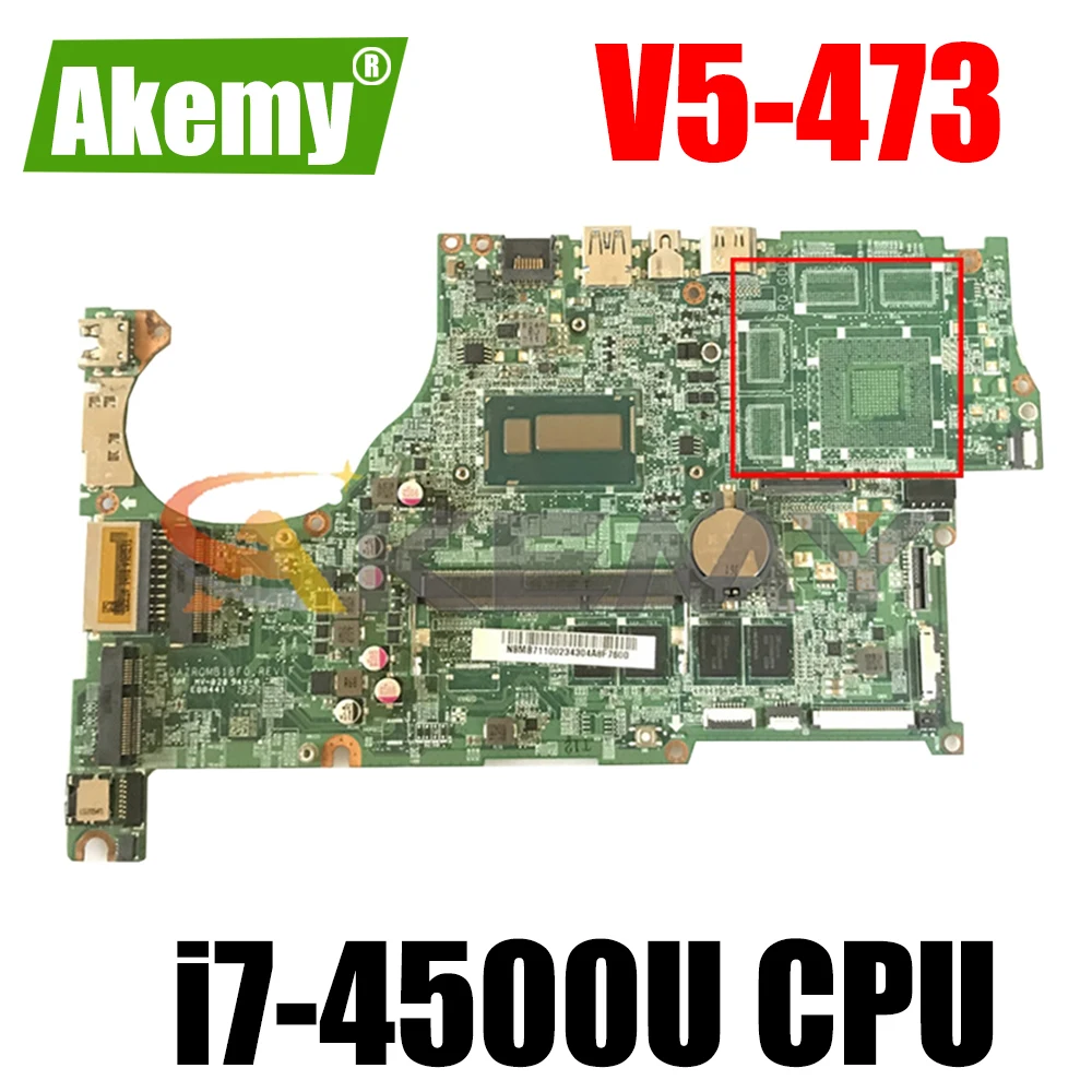 

NBMB71100 For ACER Aspire V5-473 i7-4500U Notebook Mainboard DAZRQMB18F0 SR16Z DDR3 Laptop Motherboard