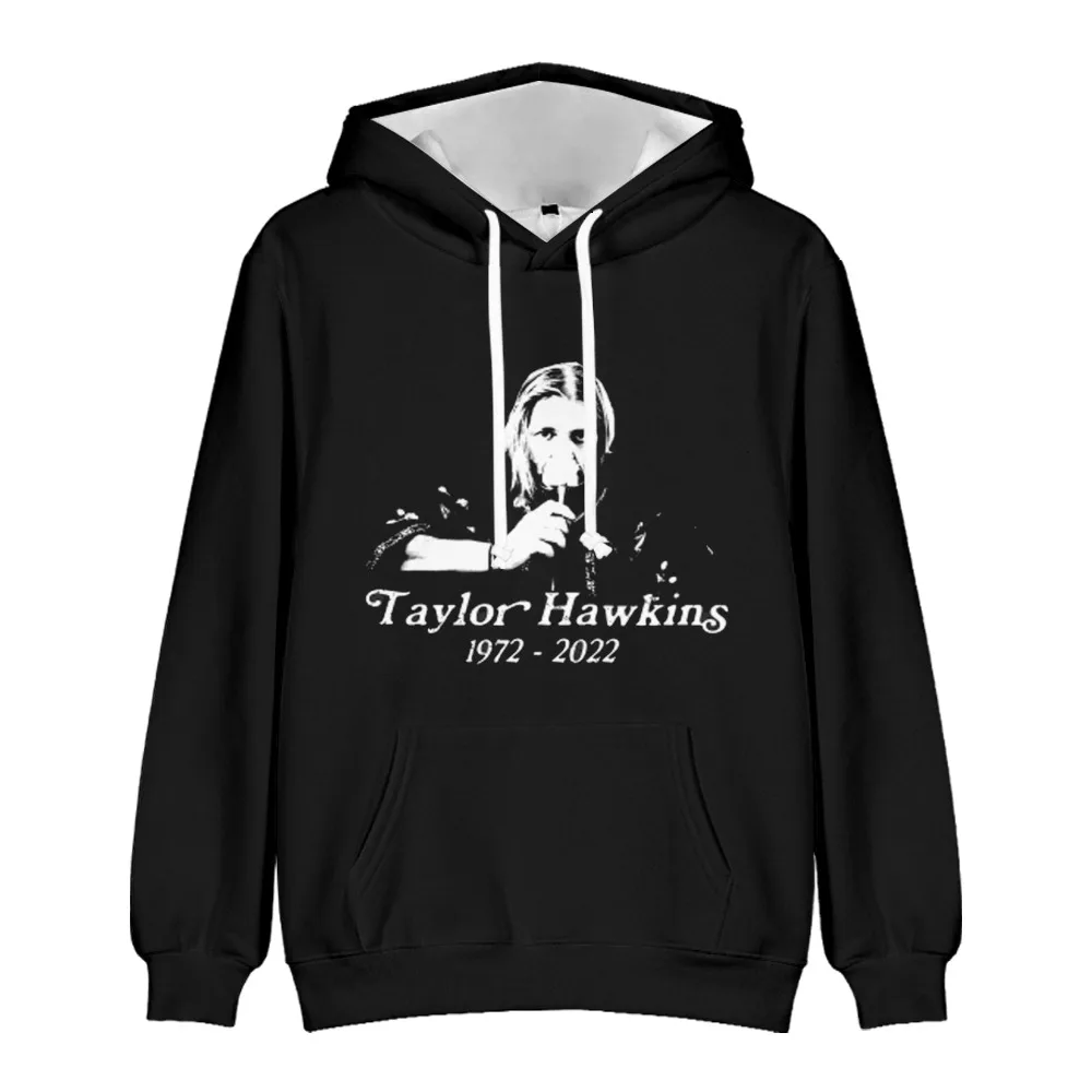 

Rip Taylor Hawkins Hoodie Long Sleeve Sweatshirt Women Men's Hoodies 2022 Rest in Peace Black Hoodie Unisex Clothes