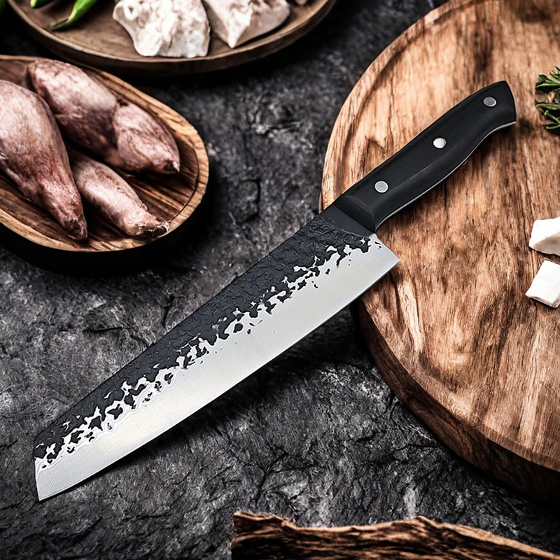 Японский нож шеф-повара ручной работы кованый кухонный Full Tang нарезка мяса