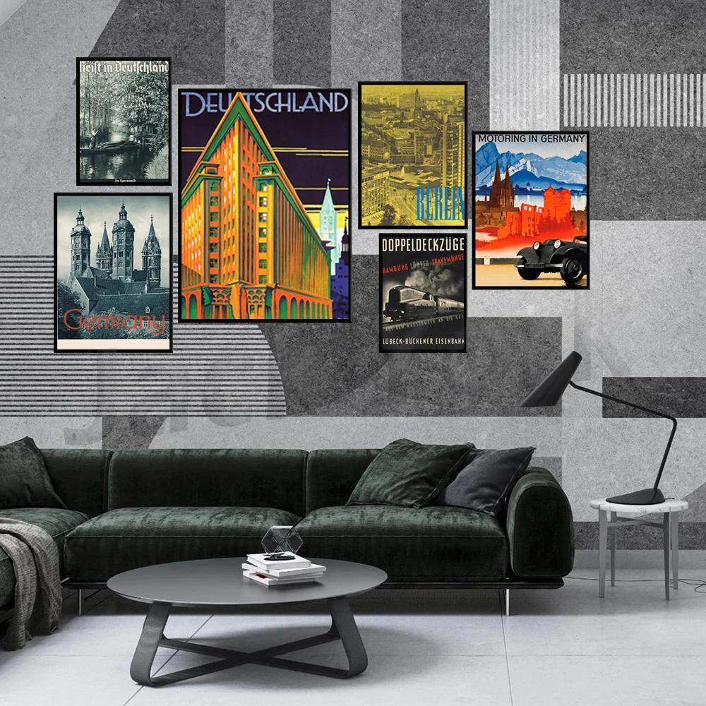 

Germany Travel Poster| Vintage Travel Print| Germany Wall Art Print| Canvas Print Wall Decor| Poster Print