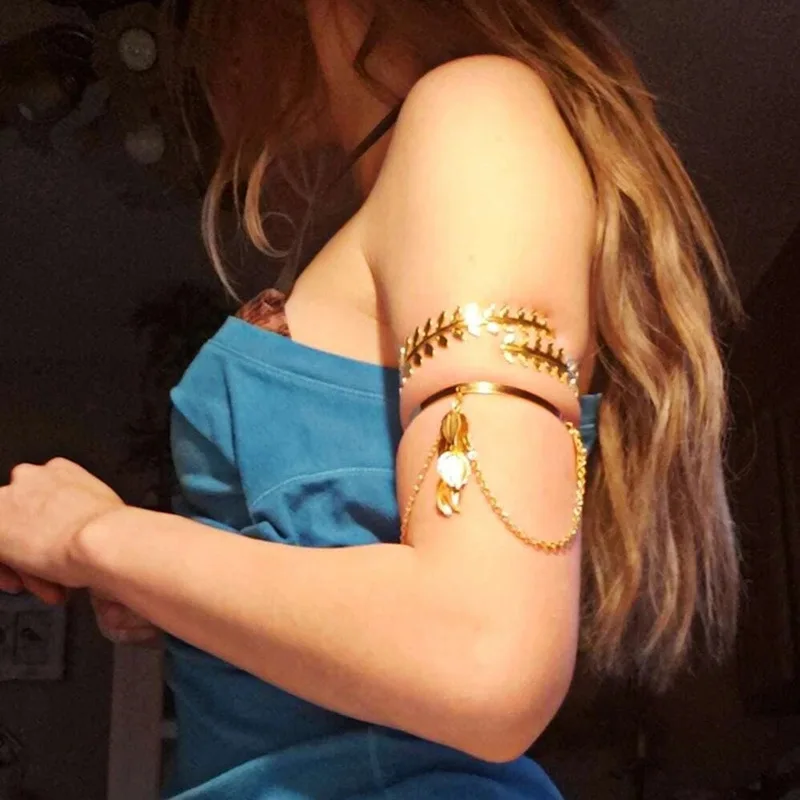 

Peace Olive Branch Bracelet Arm Cricle Charm Bracelets for Women Jewelry Bangles Punk Jewelrys Party Cub