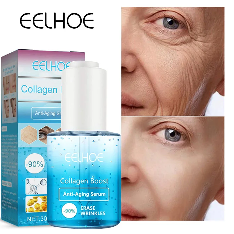 

Collagen Remove Wrinkles Face Serum Whitening Anti-Aging Fade Fine Lines Dark Spots Lift Firm Moisturizing Beauty Skin Care 30ml