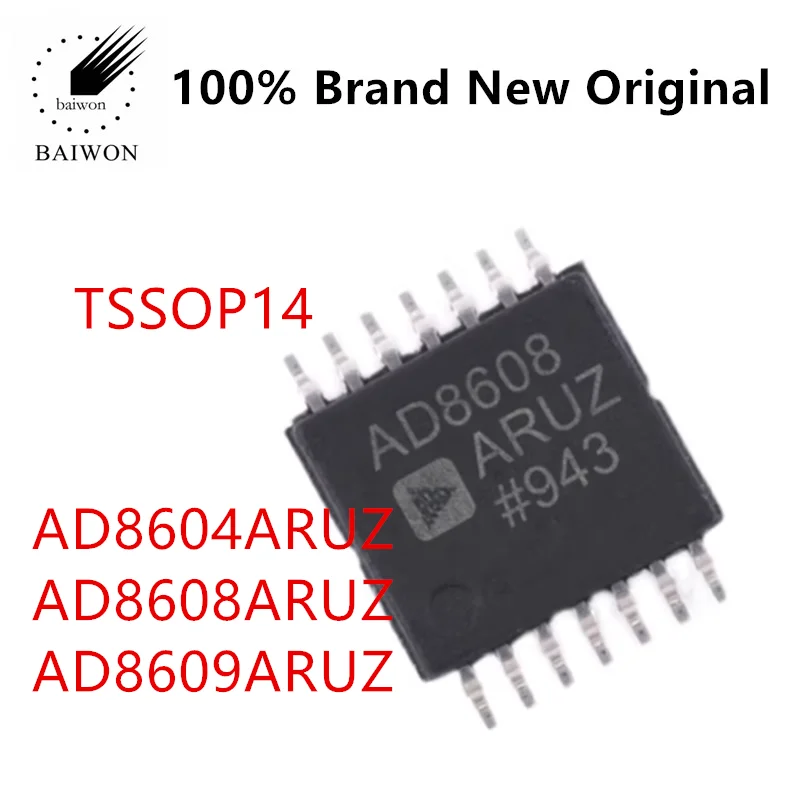 

100% Original IC Chip AD8608ARUZ AD8608ARU Precision Operational Amplifier Package TSSOP-14