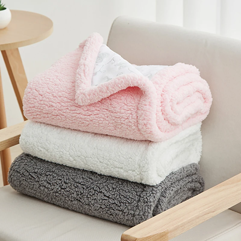 Фланелевое Двухслойное одеяло для новорожденных Пеленальное покрывало