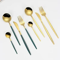 4pcsset stainless steel knife fork and spoon tableware set hotel household steak chopsticks spoons picnic dinner set