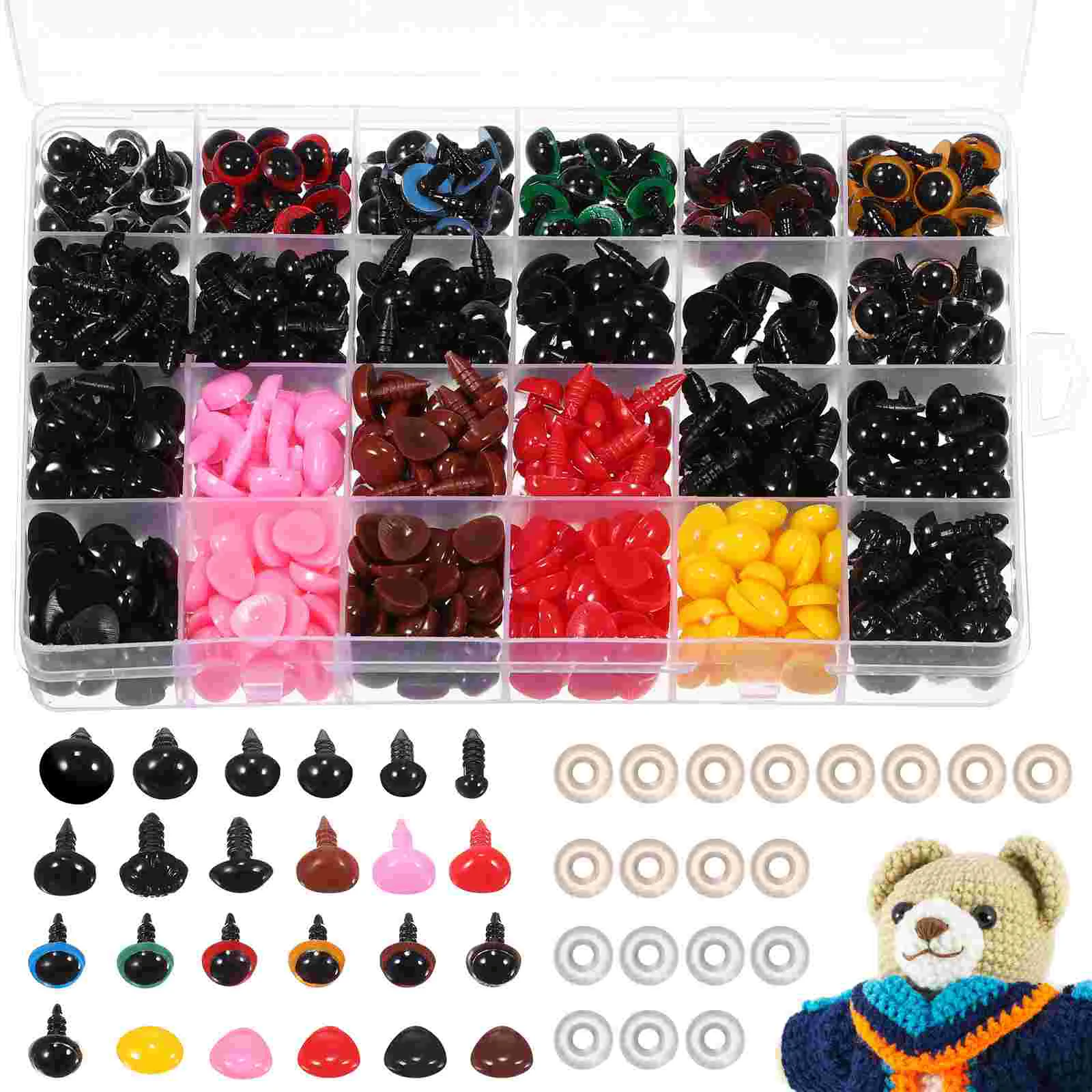 

1028 Pcs Toys Crochet Eyes Plastic Scattered Beads Safety Animal For Animals Craft