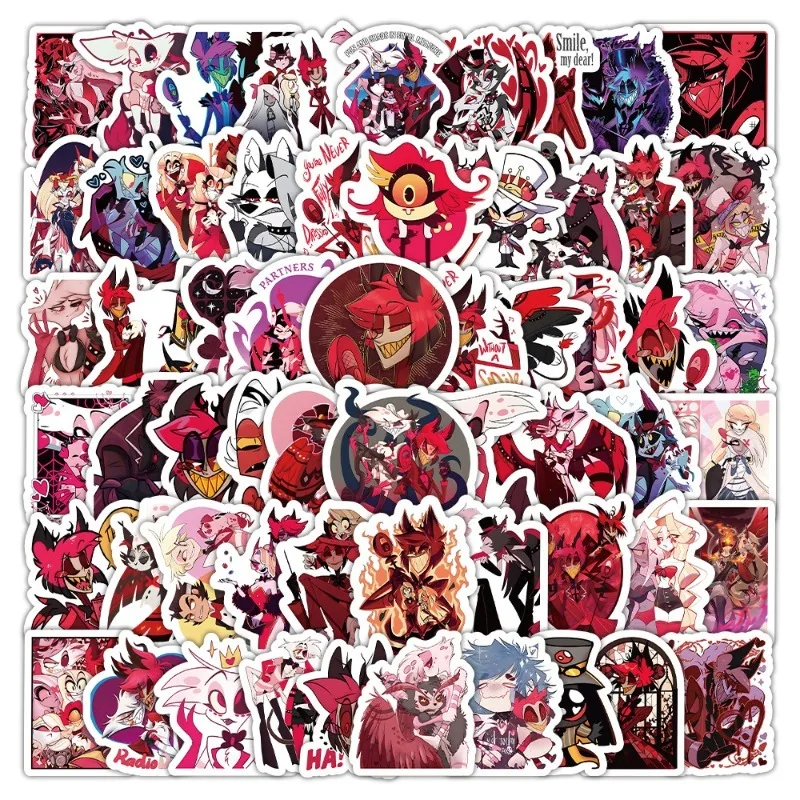 100 шт. аниме-наклейки Hazbin Hotei чемодан чашка для воды канцелярские принадлежности