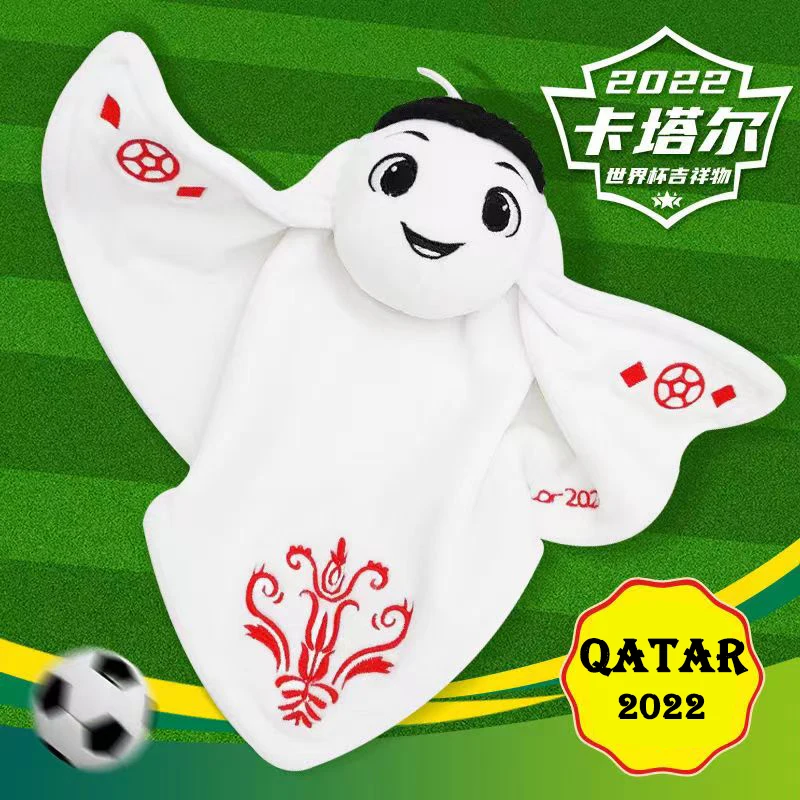 

30 Cm Qatar World-Cup Mascot Doll Plush Toy La'eebed Cape Cloak Doll Plush Toy for Kids Birthday Gifts Living Room Decoration