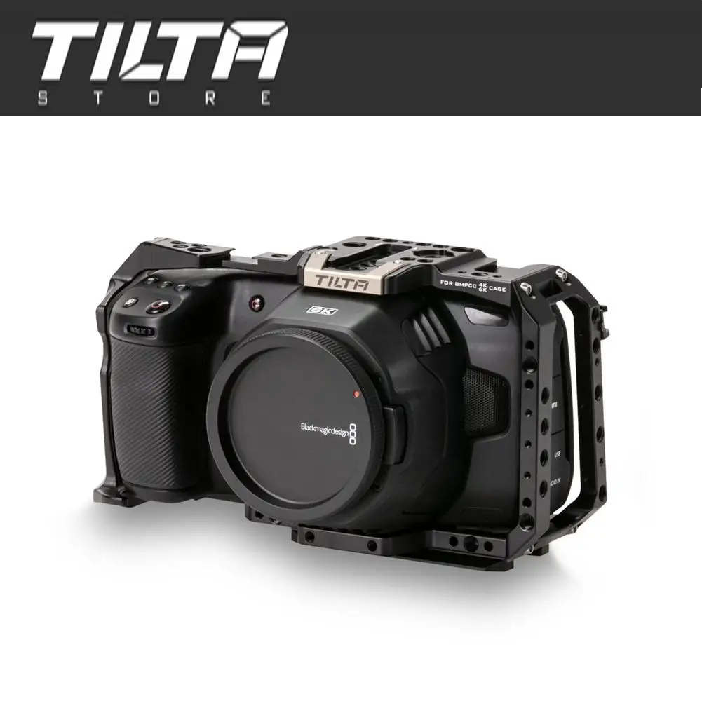 Клетка для фотоаппарата TILTA BMPCC 4K 6K, черная клетка для BlackMagic BMPCC4K 6K
