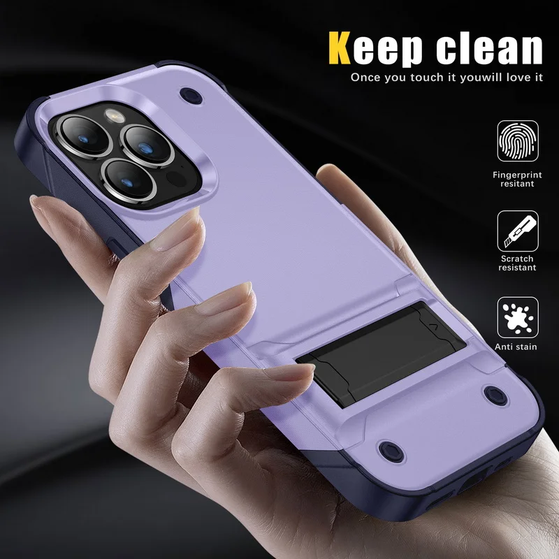 

Shockproof Holder Stand Hybrid Armor Phone Case For iPhone 13 14 12 Pro Max 14 Plus 11 Kickstand Back Cover Heavy Duty Case