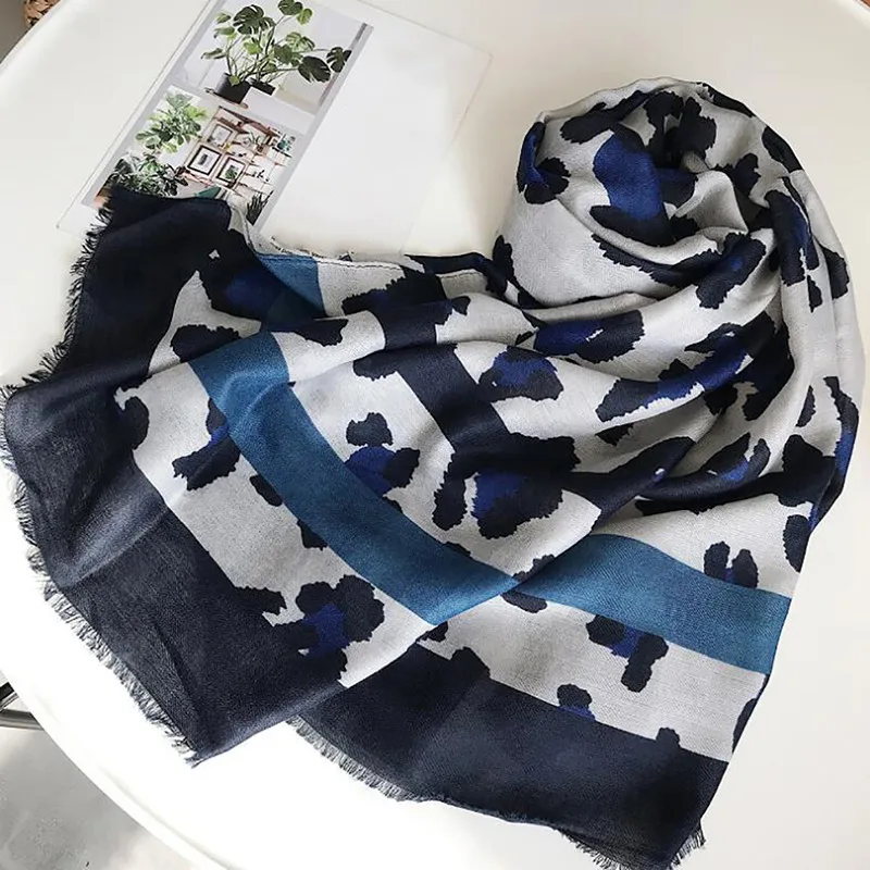 

Женский модный шарф с леопардовым принтом, пашминовый палантин, мусульманский хиджаб, этнический кешью, Цветочная кисточка