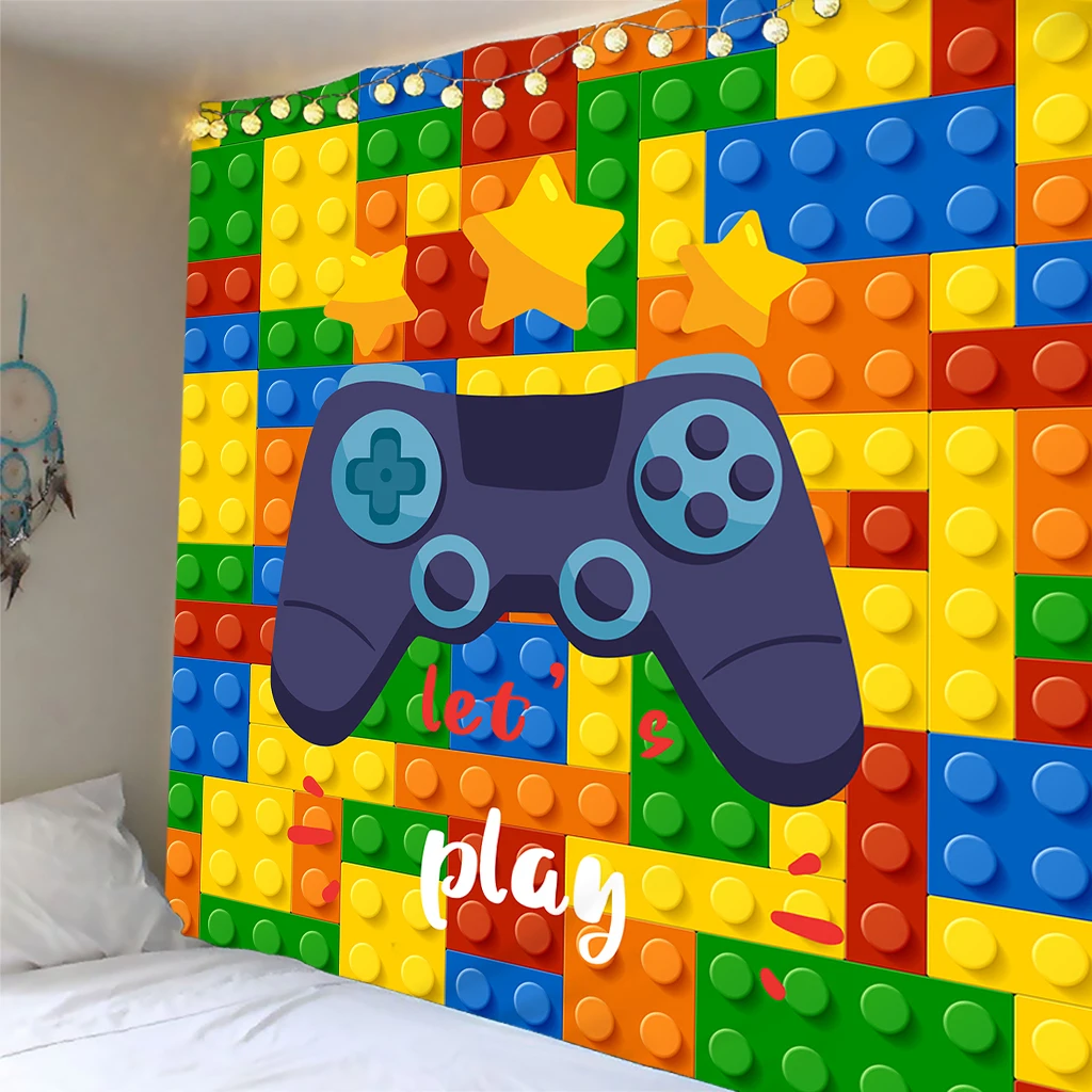 

3D Printed Game Console Tapestries Wall Hanging Bohemian Tapestry Travel Sandy Beach Picnic Throw Bed Sheet Customized Dropship