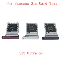 sim card tray sim card slot holder for samsung s22 ultra 5g s908 memory microsd card repair parts