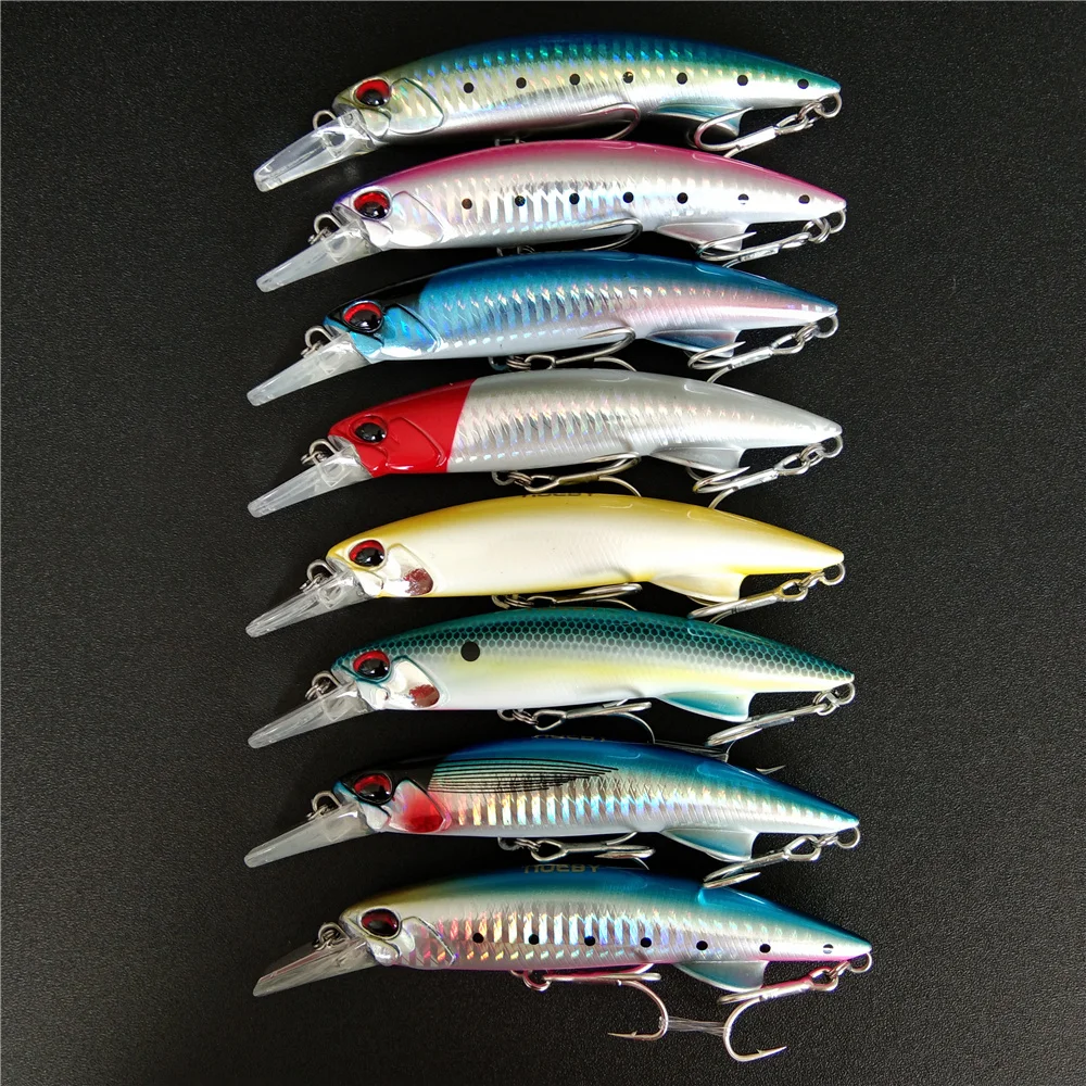 

NOEBY 8pcs 90mm/46g Sinking Minnow Artificial Baits Long Casting Fishing Lures Goods NBL1907