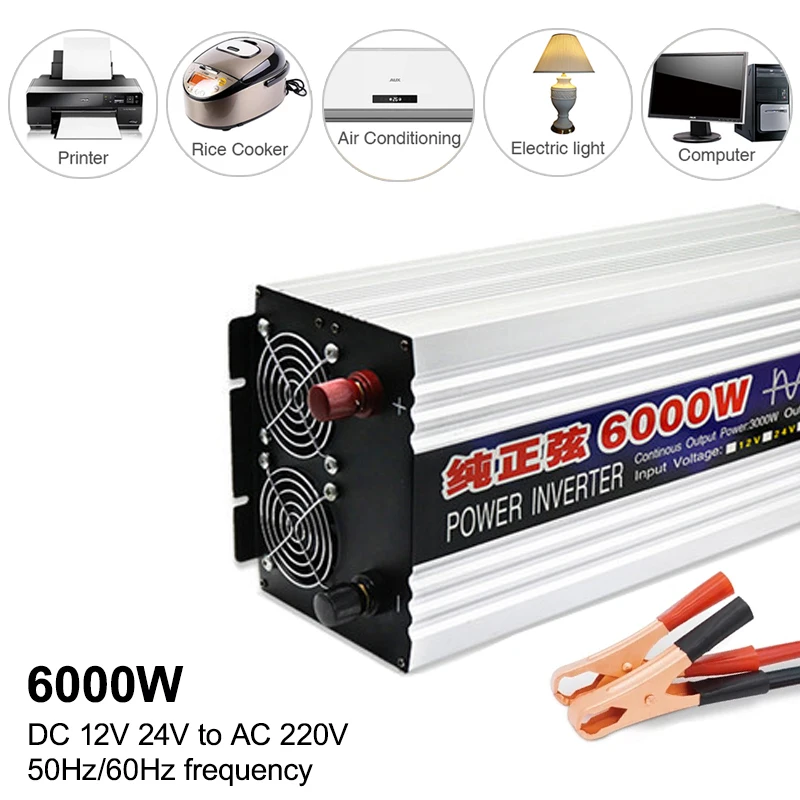 Инвертор немодулированного синусоидального сигнала 5 кВт 6 8 вход 12 В 24 48 выход 220 50