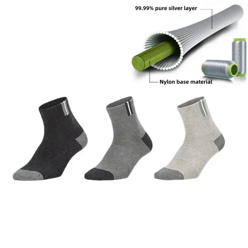 

15% Pure Silver Infused Socks Anti-Odor & Anti-bacterial Moisture Wicking Thick for Women Socks,3 Pairs
