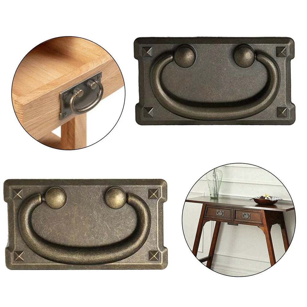 

4PCS Retro Metal Kitchen Drawer Cabinet Door Handle And Furniture Knobs Handware Cupboard Antique Brass Shell Pull Handles