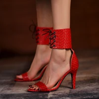 womens high heeled sandals summer fashion cross lace womens sandals open toe stilettos large size womens sandals high heels