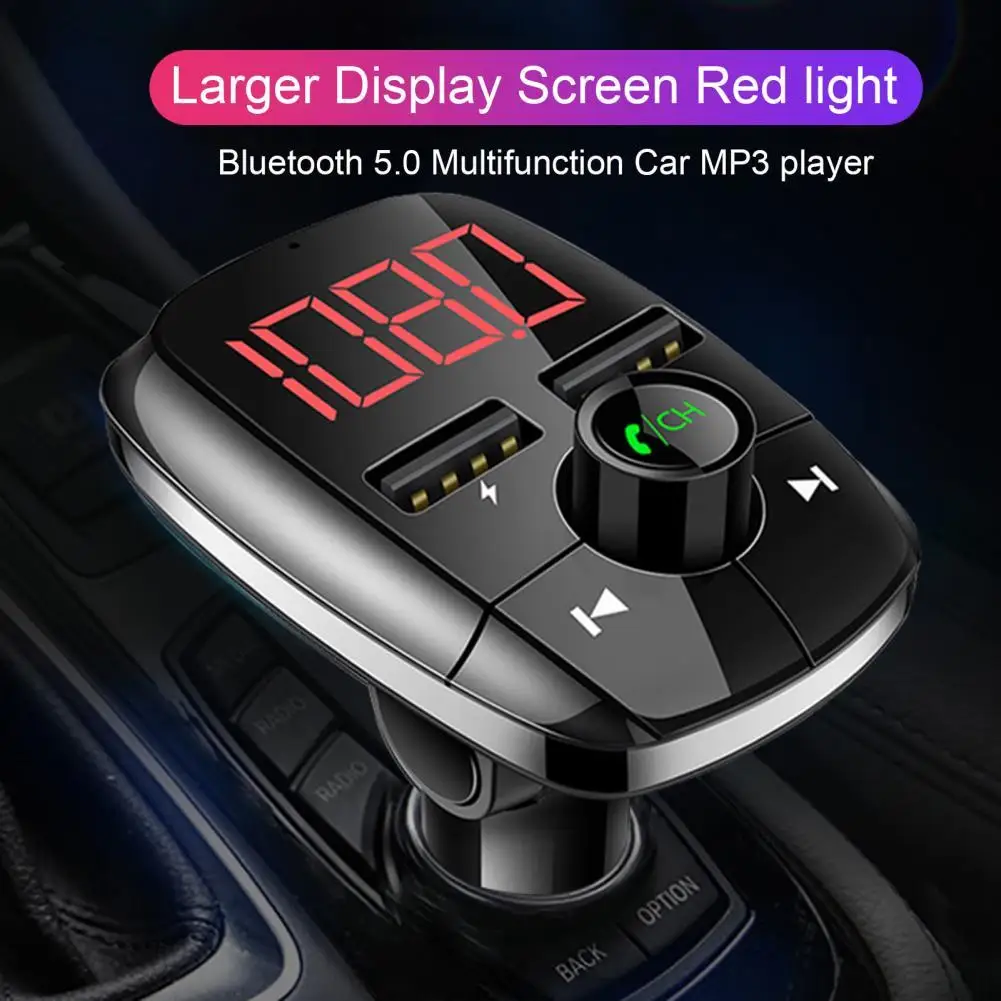 

Bluetooth беспроводной автомобильный комплект гарнитуры с ЖК-дисплеем, FM-передатчик, автомобильное зарядное устройство с двумя USB-портами, 2,1 А, ...