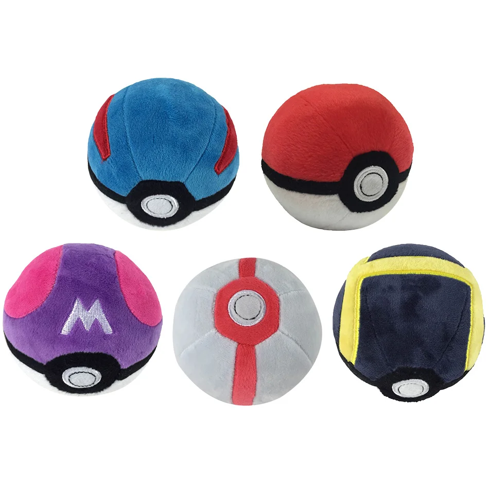 5 видов стилей плюшевые куклы Pokeball 12 см дюймов игрушки Master Ball для детей