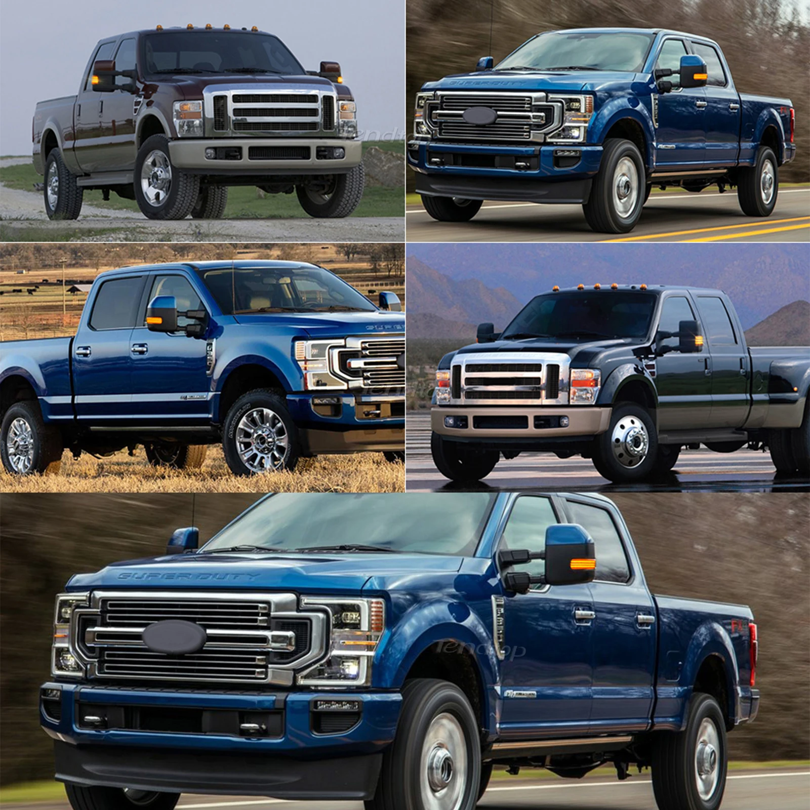 Динамический мигающий светодиодный указатель поворота Sidemirror для Ford F250 F350 F450 F550