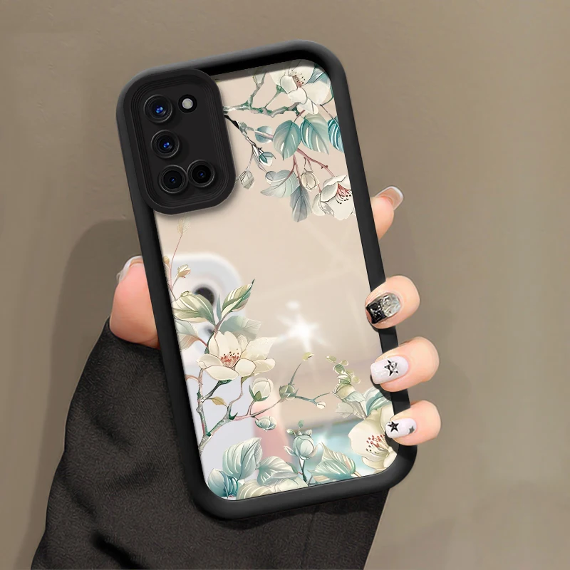 Винтажный чехол с цветочным узором для OPPO F23 F21 Pro F19S F19 F17 4G F27 F25 противоударный