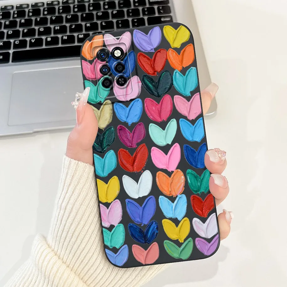 Милый мультяшный чехол для телефона Infinix Note 10 Pro X695 X695D X695C матовый бампер с