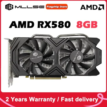 MLLSE Graphics Card AMD RX580 8G GDDR5 256Bit 2048SP PCI Express 3.0 ×16 Radeon Computer 8Pin DP*1 HMI*1 DVI*1 Gaming Video Card 1