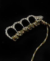 new carbon fiber key chain necklace pendant edc portable tools four ring edc tools