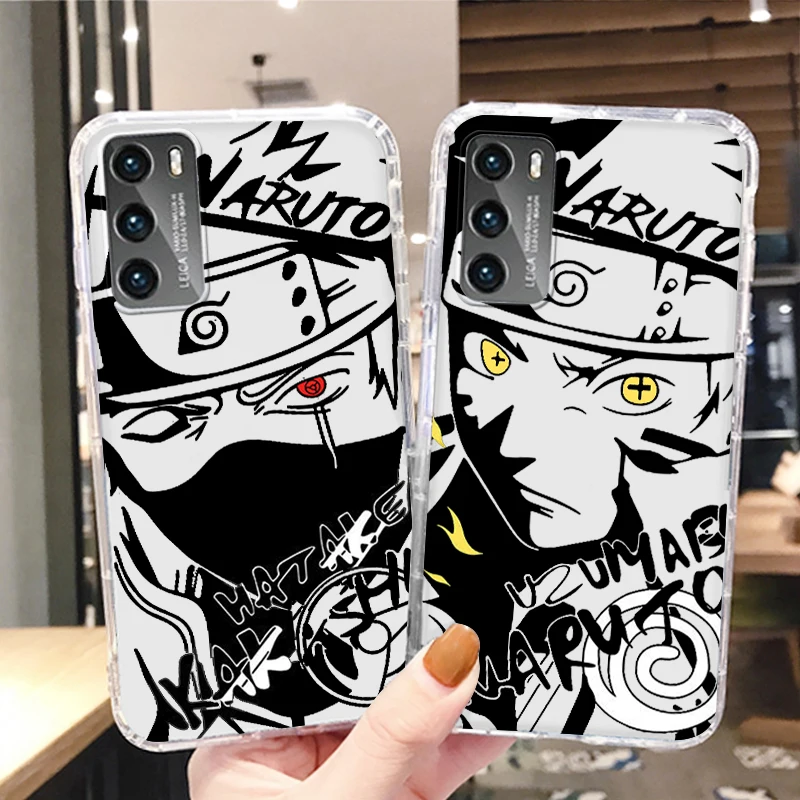 

Dark Comics Naruto Kakashi Phone Case For Huawei P50 P40 P30 P20 Lite 5G Nova Y70 Plus 9 SE Pro 5T Y9S Y9 Prime Y6 Transparent
