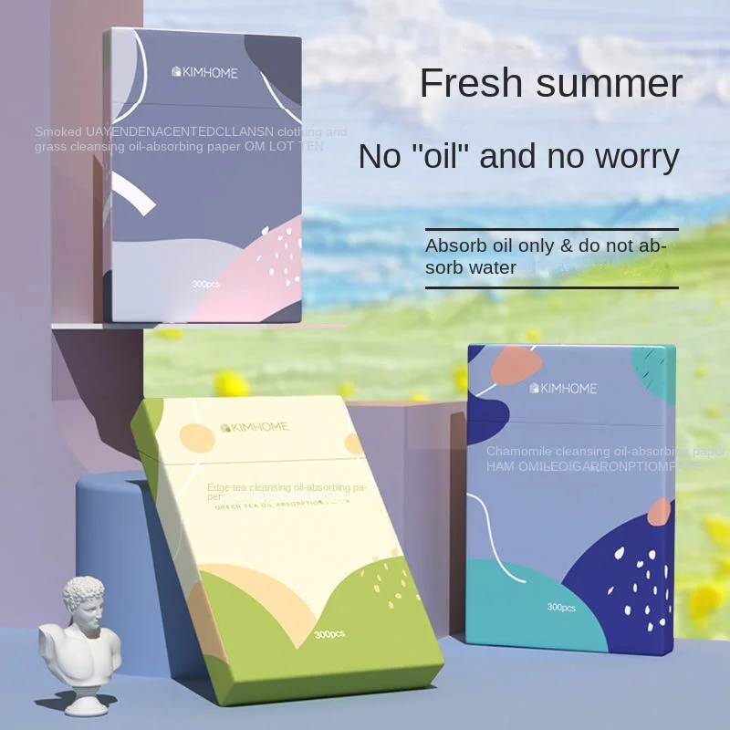 

Facial Oil-Absorbing Sheets Face 300 Pieces Portable Extraction Fragrance Oil Obsorbing Sheet Facial Female Makeup