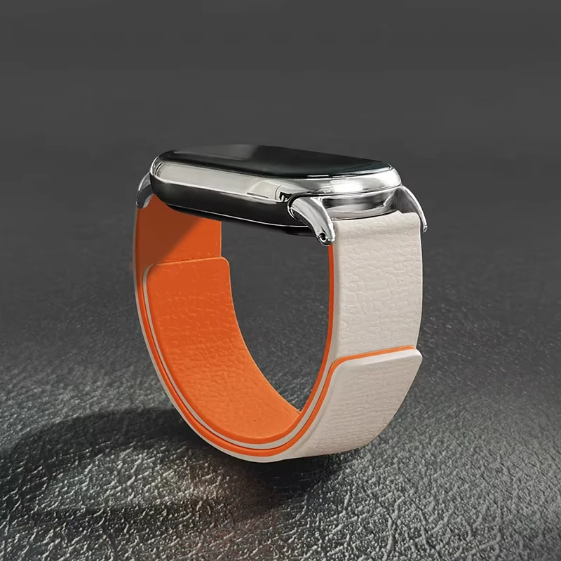 Фото Магнитные силиконовые ремешки для смарт-часов Mi Band 10, 9, 8, сменный браслет, ремешок, браслет-корреа, ремешок для Xiaomi Band 10 №1