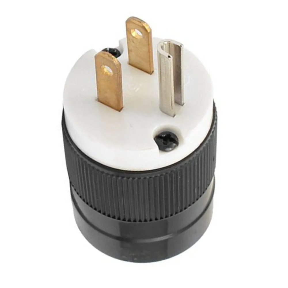 

Heavy Duty Plug Industrial Plug Factory Workshop Male Replacement 15A 1PC Fuses & Links NEMA 5-15P Straight Blade