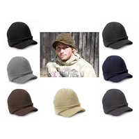 men women winter knit baggy beanie oversize fashion hat visor cap 2022 all match windproof
