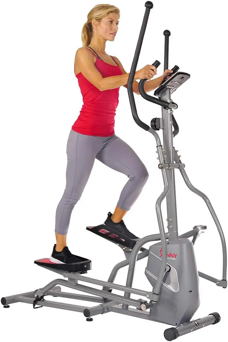 

Health & Fitness Elliptical Trainer Machine w/ Tablet Holder, LCD Monitor, 220 LB Max Weight and Pulse Monitor - SF-E3810,