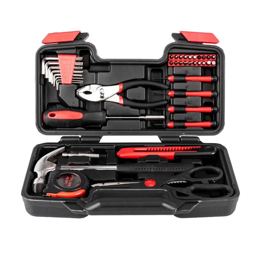 

39-piece Tool Kit Carbon Steel General Household Hand Props Home Repair Basic Maintenance Tool Sets