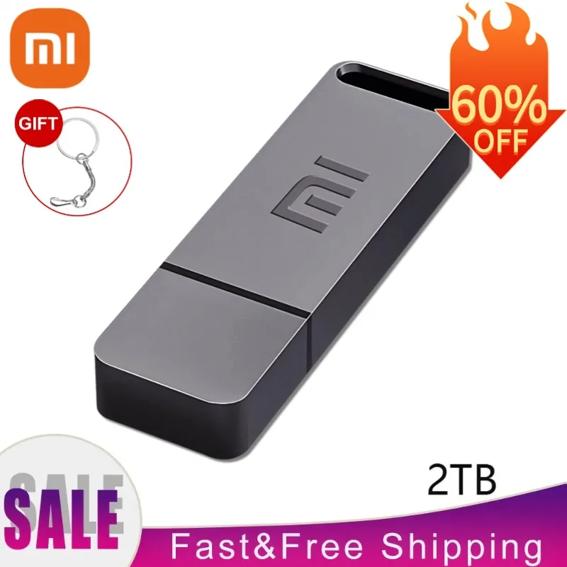 XIAOMI Pen Drive 2 ТБ USB 3.0 Флэш-накопитель 1 Металл 256 ГБ Большая емкость Высокоскоростная