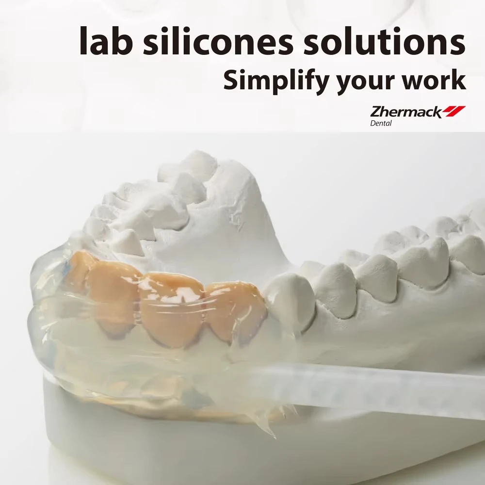 Фото Zhermack Elite Transparent Clear Rigid Dental Lab Silicone Dental Lab Model Duplicating Material 50ml Cartridge Kit №2