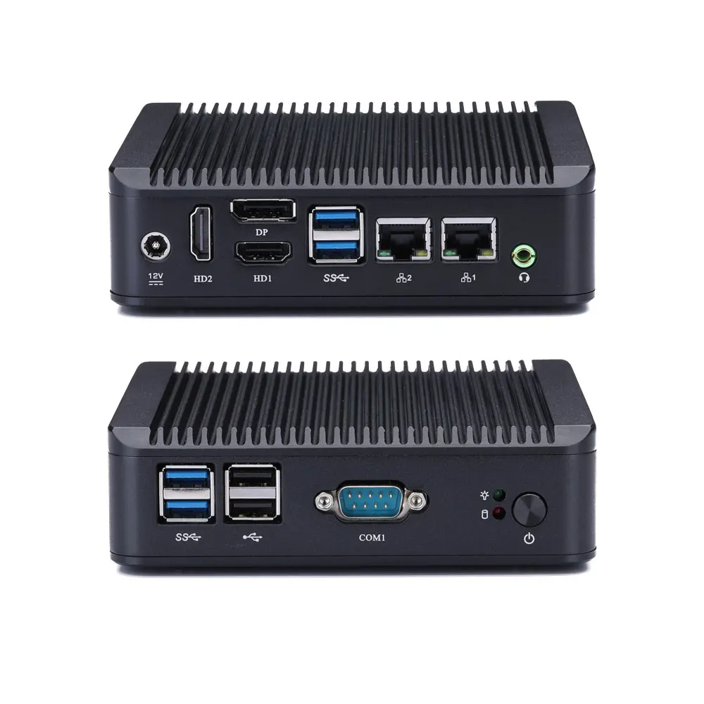 Qotom Q177S Fanless Mini PC  Pentium J3710 DP PC AES-NI Fanless Industrial Mini Computer