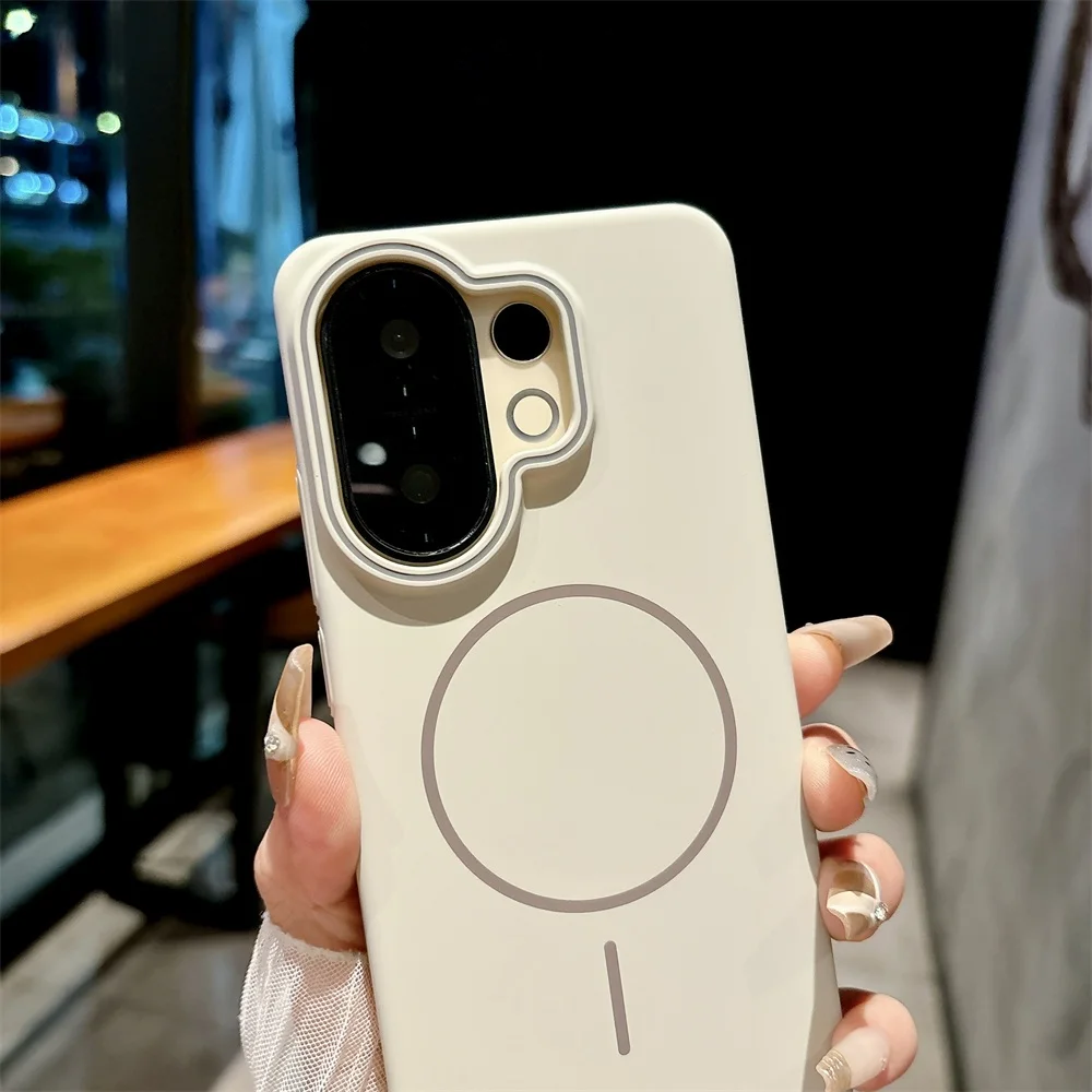 Фото Прочный чехол для телефона из поликарбоната для VIVO X300 X200 X100 S50 S30 Pro Mini Ultra FE X300S X200S X100S V70 Elite 5G, гладкий магнитный бампер-накладка №2