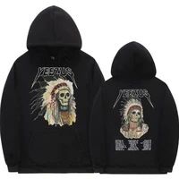 vintage black rap kanye west god wants you hoodie streetwear men women hip hop oversized sweatshirt skull graphic print hoodies