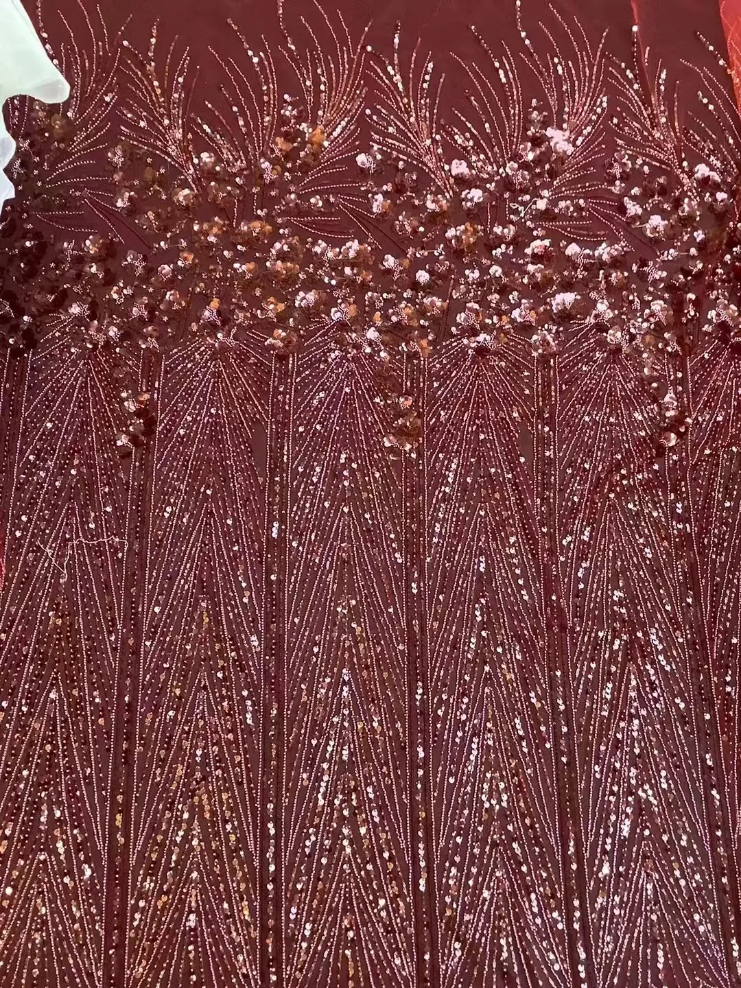 Новая Изысканная Кружевная Сетка с бусинами блестками и цветочной вышивкой