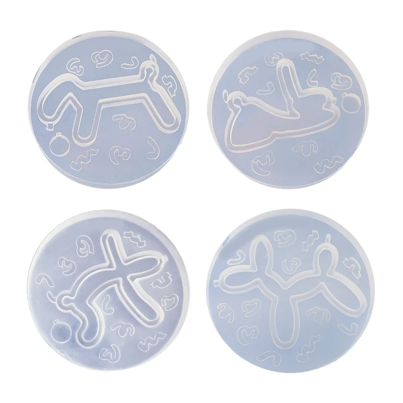 Подвеска в виде собаки с воздушным шаром форма из УФ-кристалла и эпоксидной смолы