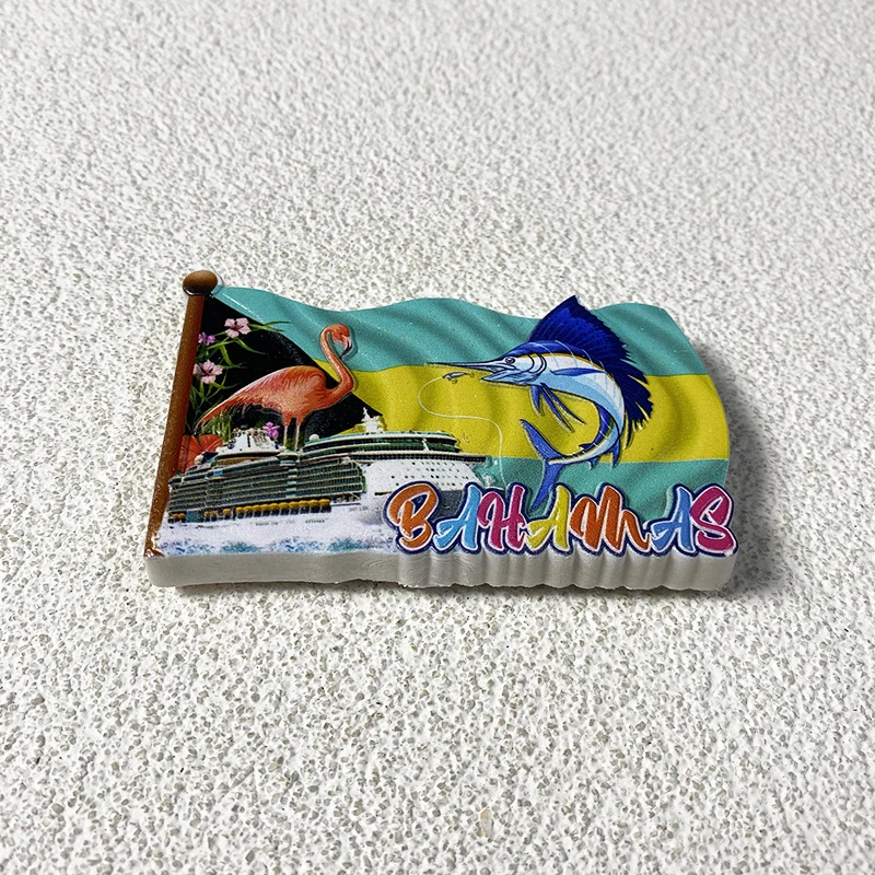 Сувениры для багам предметы домашнего декора фламинго рыба-меч 3D стерео магниты