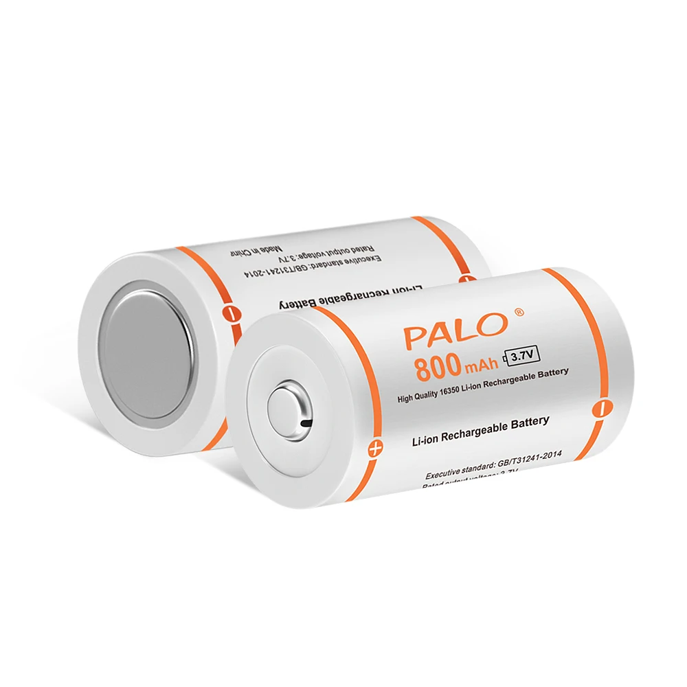 Литий-ионный аккумулятор PALO 3 7 в CR123A 800 мАч RCR 123 16340 16350 перезаряжаемые литиевые