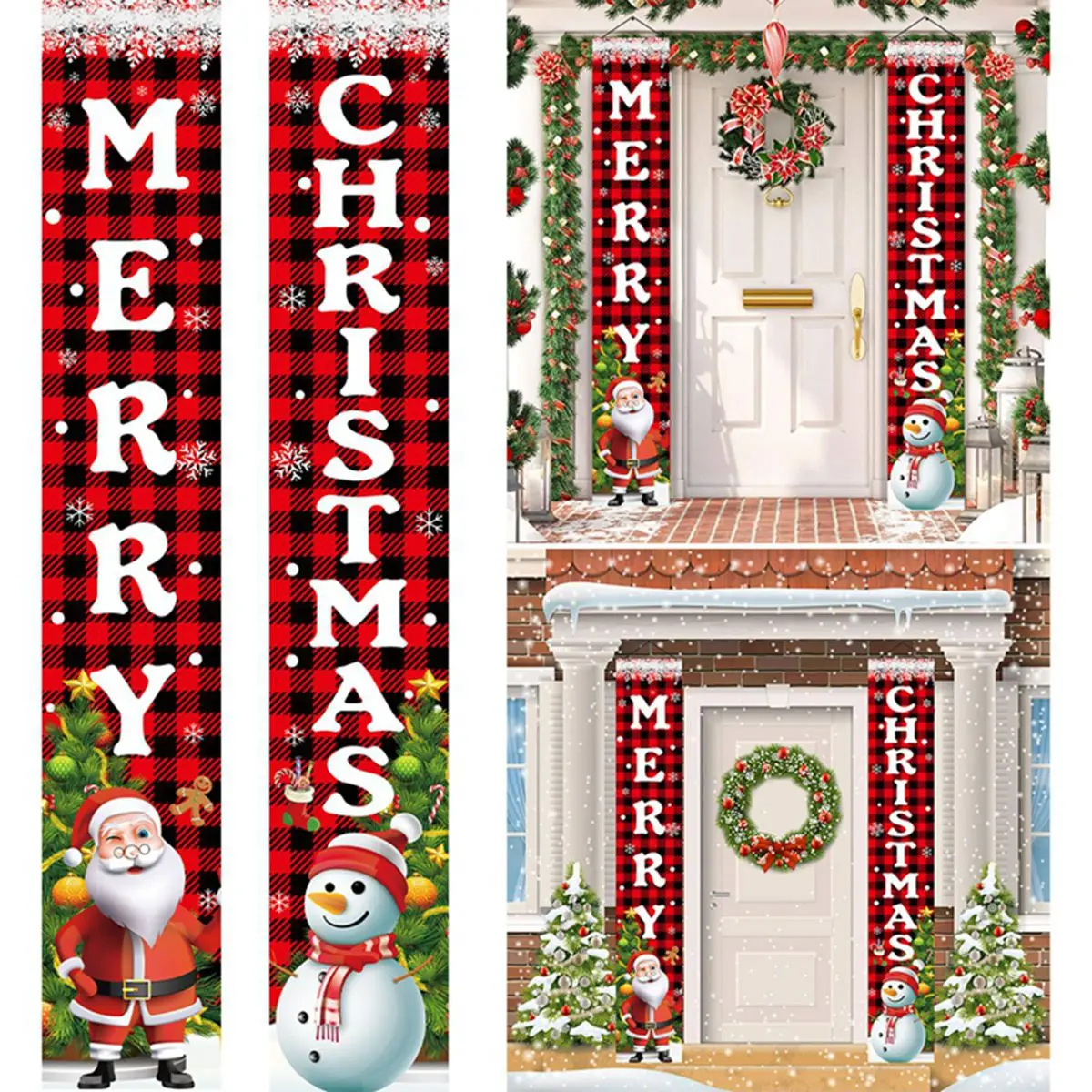 

Merry Christmas Door Banner Decoration 2023 Christmas Decor for Home Xmas Hanging Ornaments Navidad Noel Gifts New Year 2024