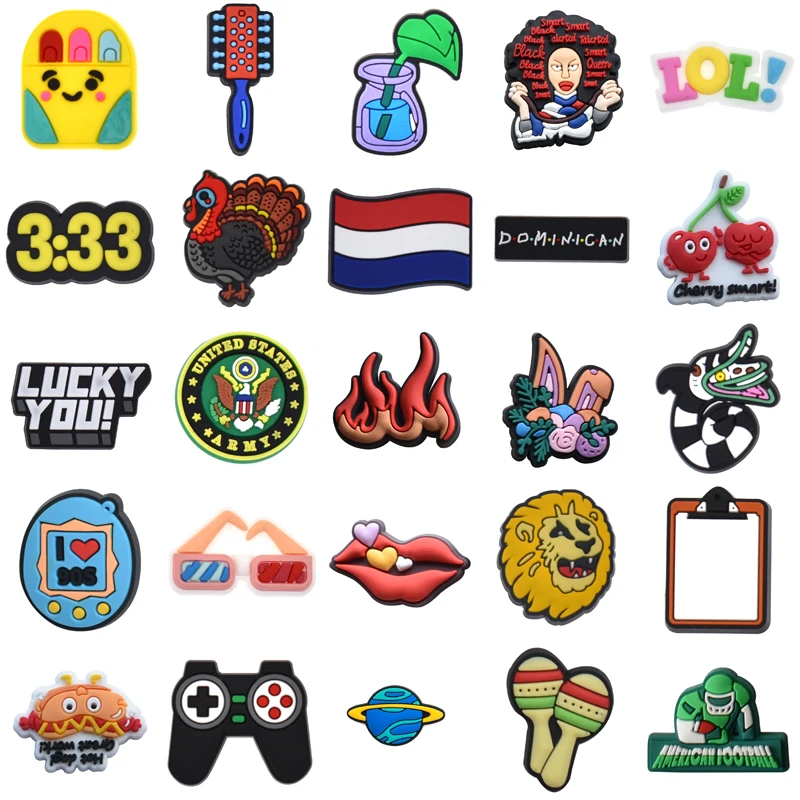 

Decorations for Crocs Men Packs Set Jeans Boy Women Charm Para Pins Kids Shoes Accessories Wholesale Bulk Gifts Girl Shoe Charms