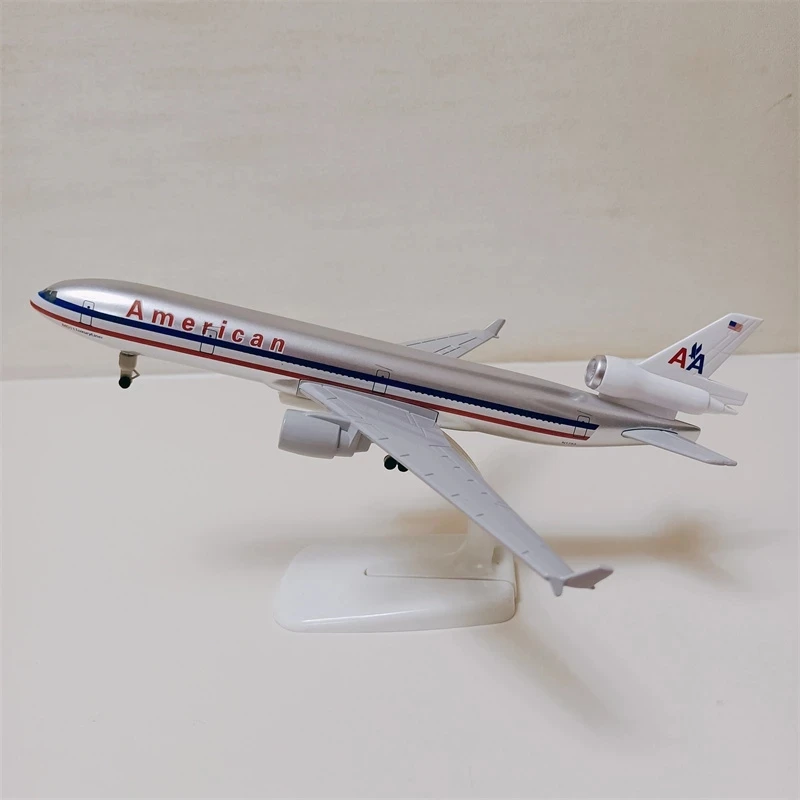 

20cm Alloy Metal Air USA Airlines American AA MD MD-11 Airway Diecast Airplane Model Plane Model Aircraft Wheels Landing Gears